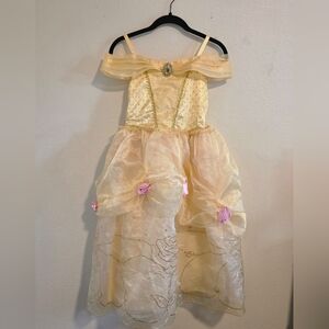 Disney Bell Cream and Pink Rose Princess Costume Dress